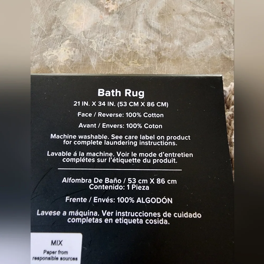 NWT UGG Elise Bath Rug 21x34 Gray